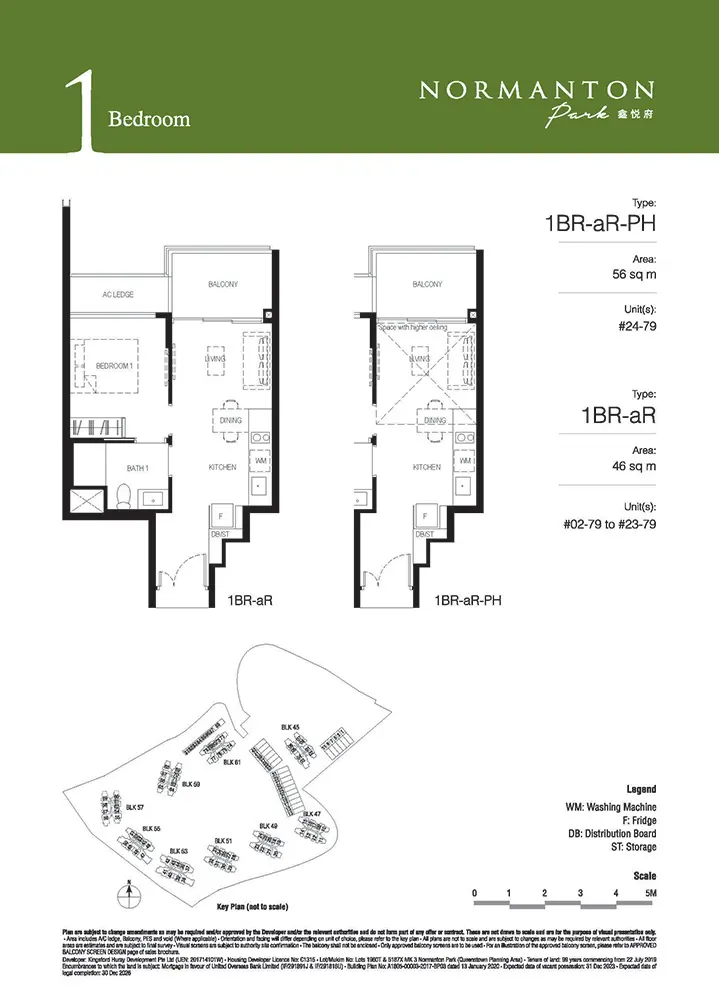 Normanton Park Condo Floor Plan - 1 Bedroom 1BRaR
