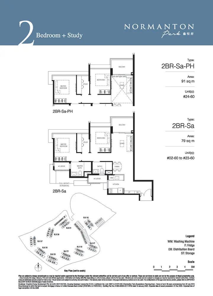 Normanton Park Condo Floor Plan - 2 Bedroom Study 2BRSa