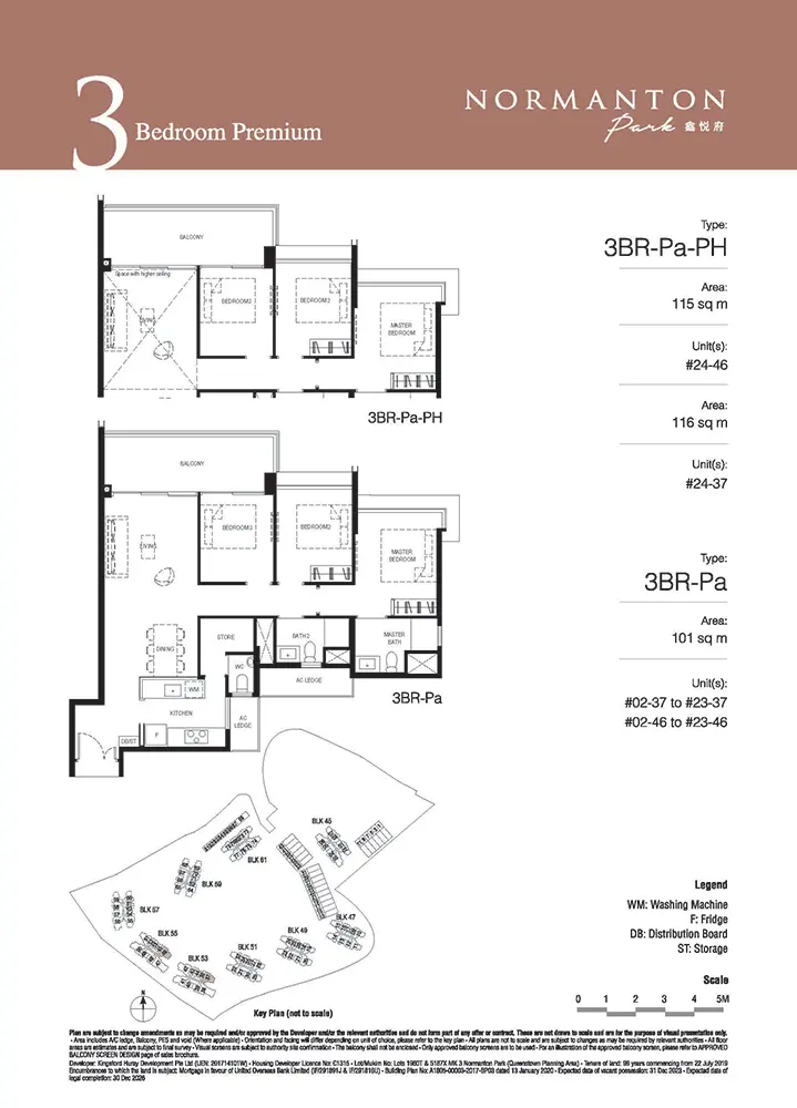 Normanton Park Condo Floor Plan - 3 Bedroom Premium 3BRPa