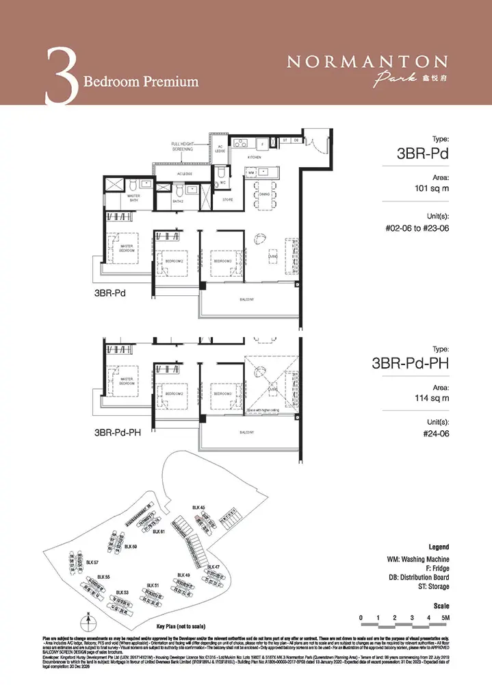 Normanton Park Condo Floor Plan - 3 Bedroom Premium 3BRPd