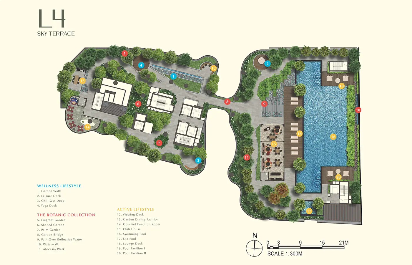 One Bernam Condo Facilities - Site Plan Level 4 Sky Terrace