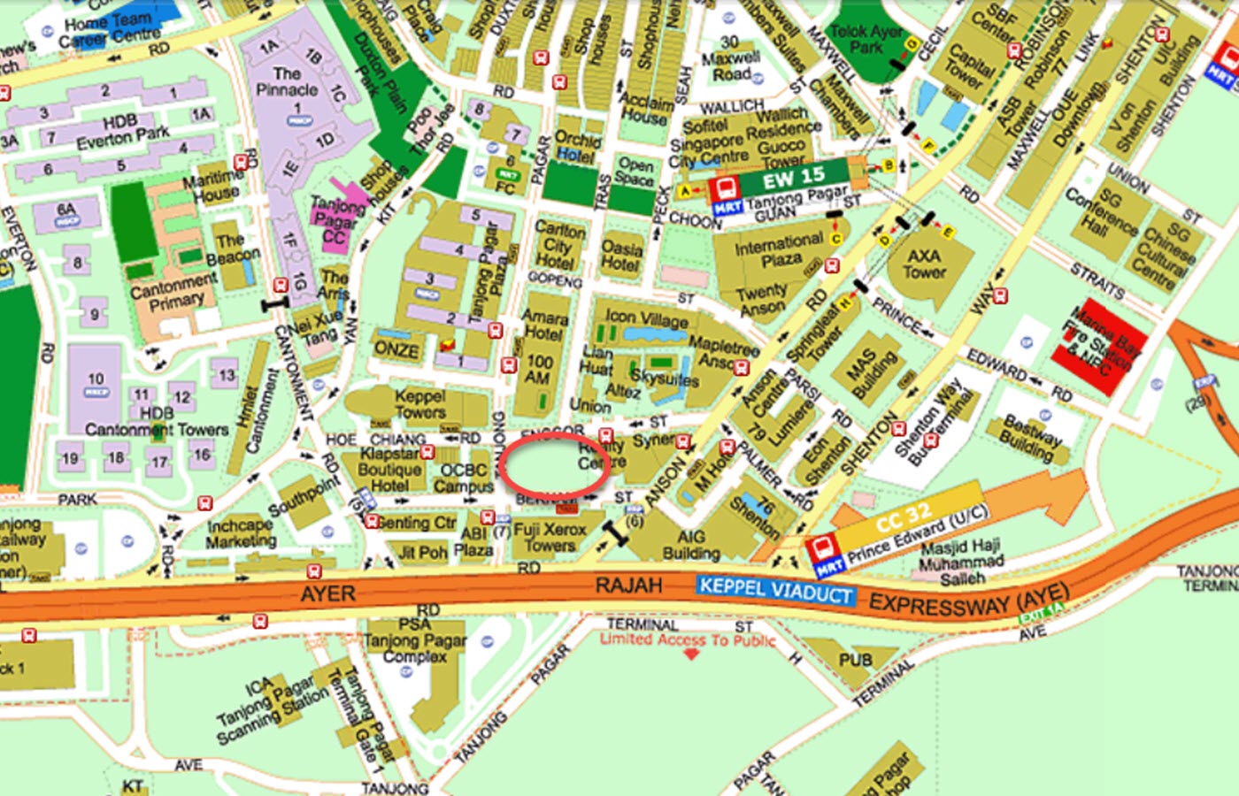 One Bernam Condo Location - Street Directory Map