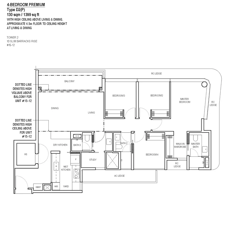 One-North Eden Condo Floor Plans - 4 Bedroom Premium D2P