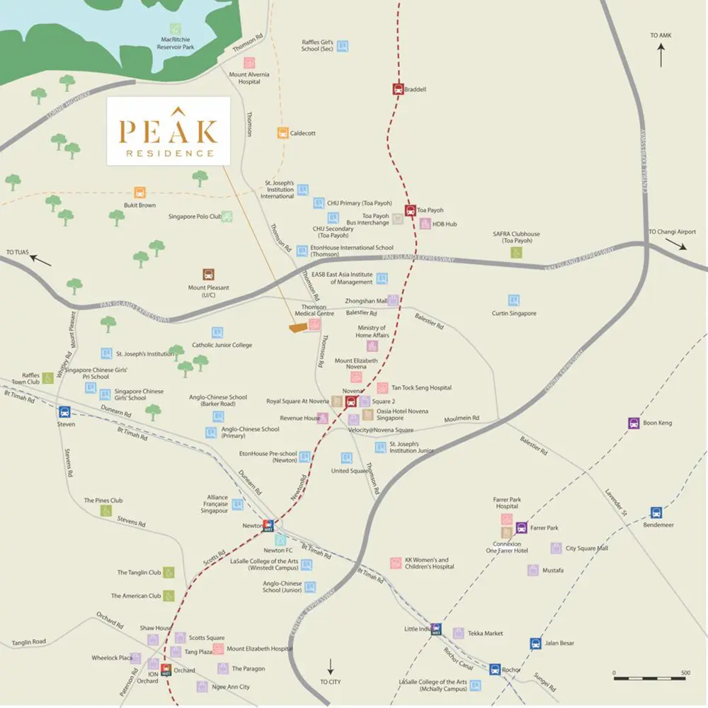 Peak Residence Condo Location - Location Map
