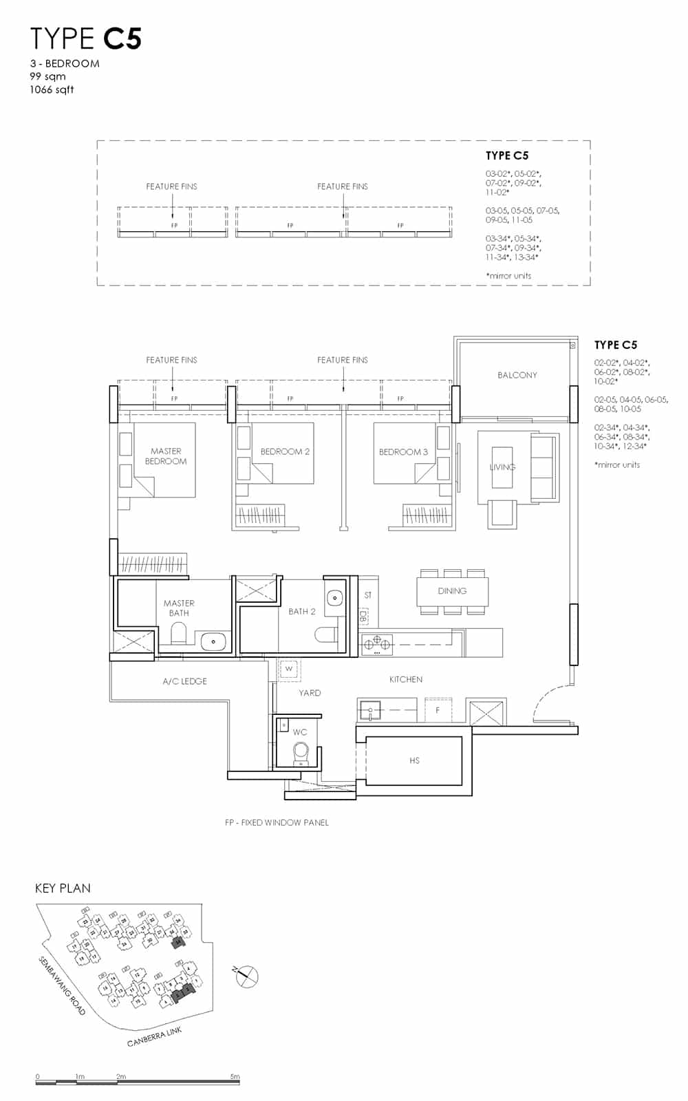 Provence Residence EC Floor Plans - 3 Bedroom C5