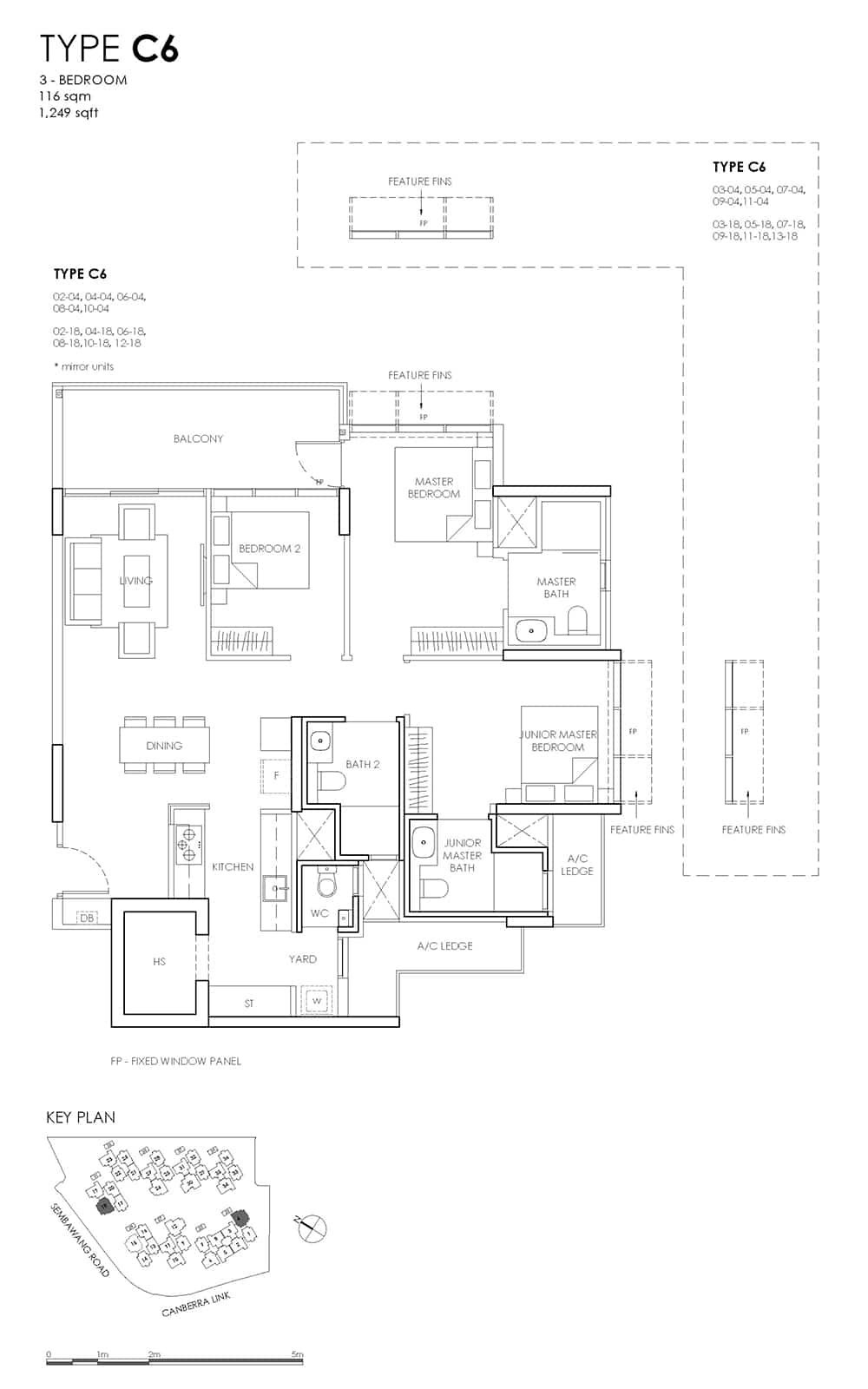 Provence Residence EC Floor Plans - 3 Bedroom C6