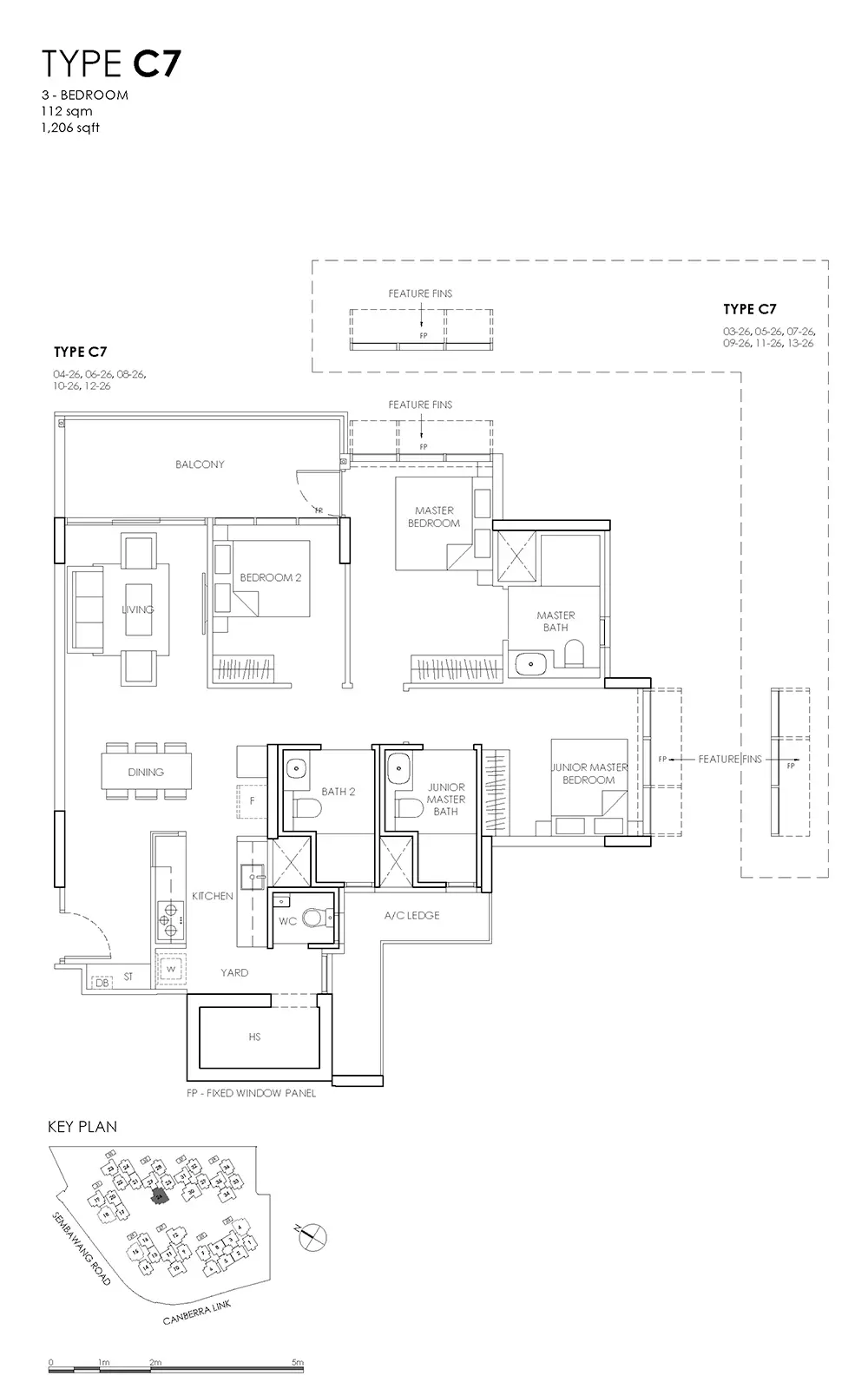 Provence Residence EC Floor Plans - 3 Bedroom C7