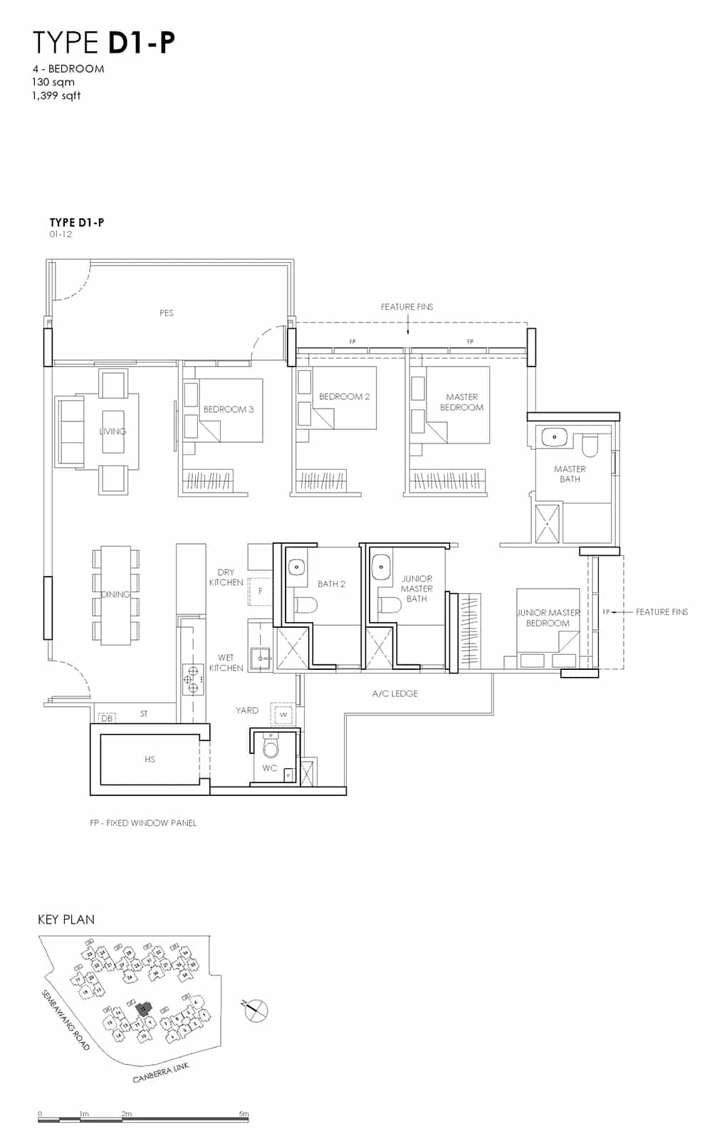 Provence Residence EC Floor Plans - 4 Bedroom D1P