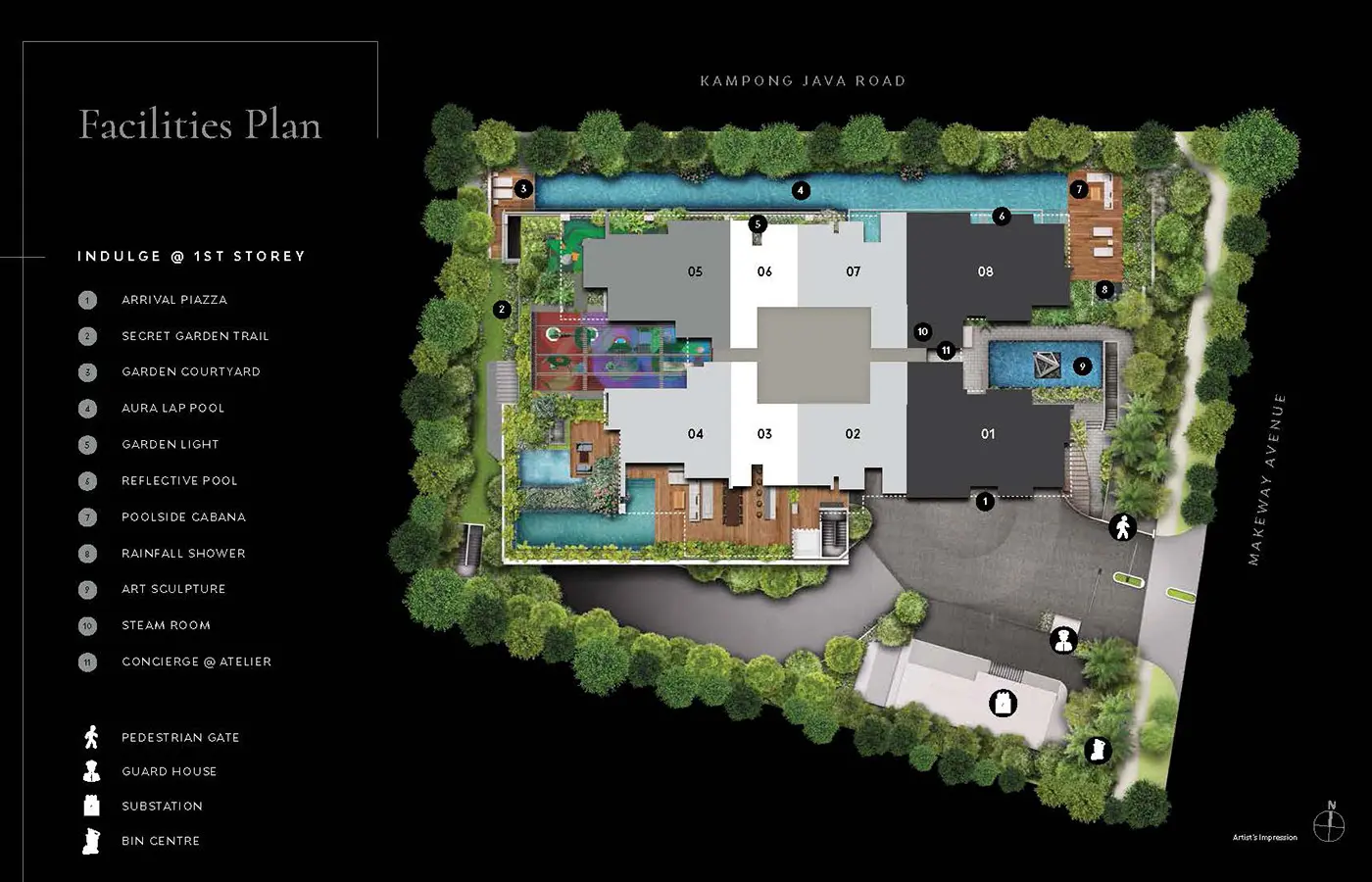 The Atelier Condo Facilities - Site Plan (1st Storey)