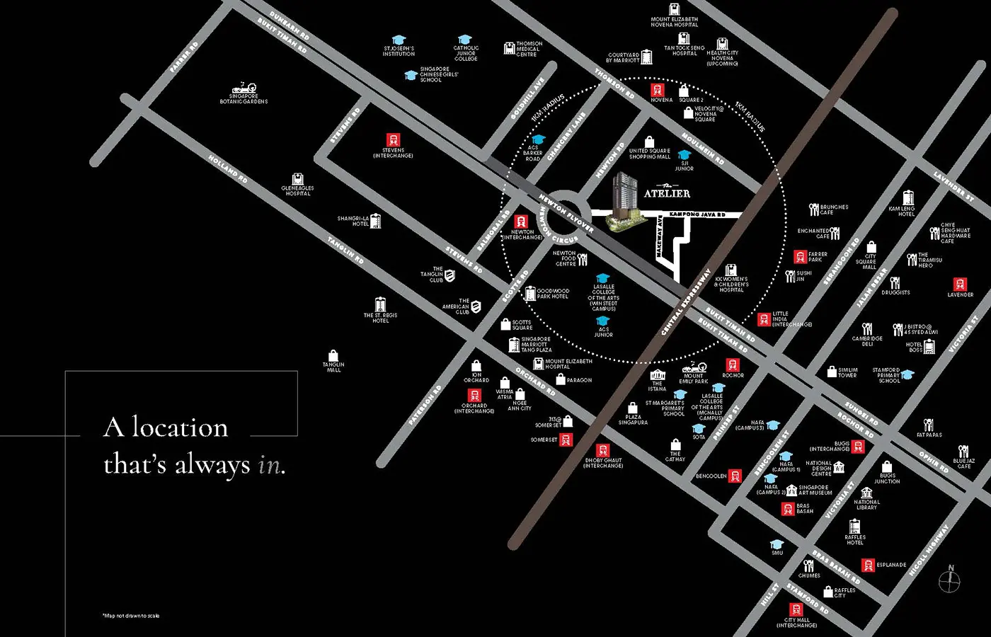 The Atelier Condo Location - Location Map