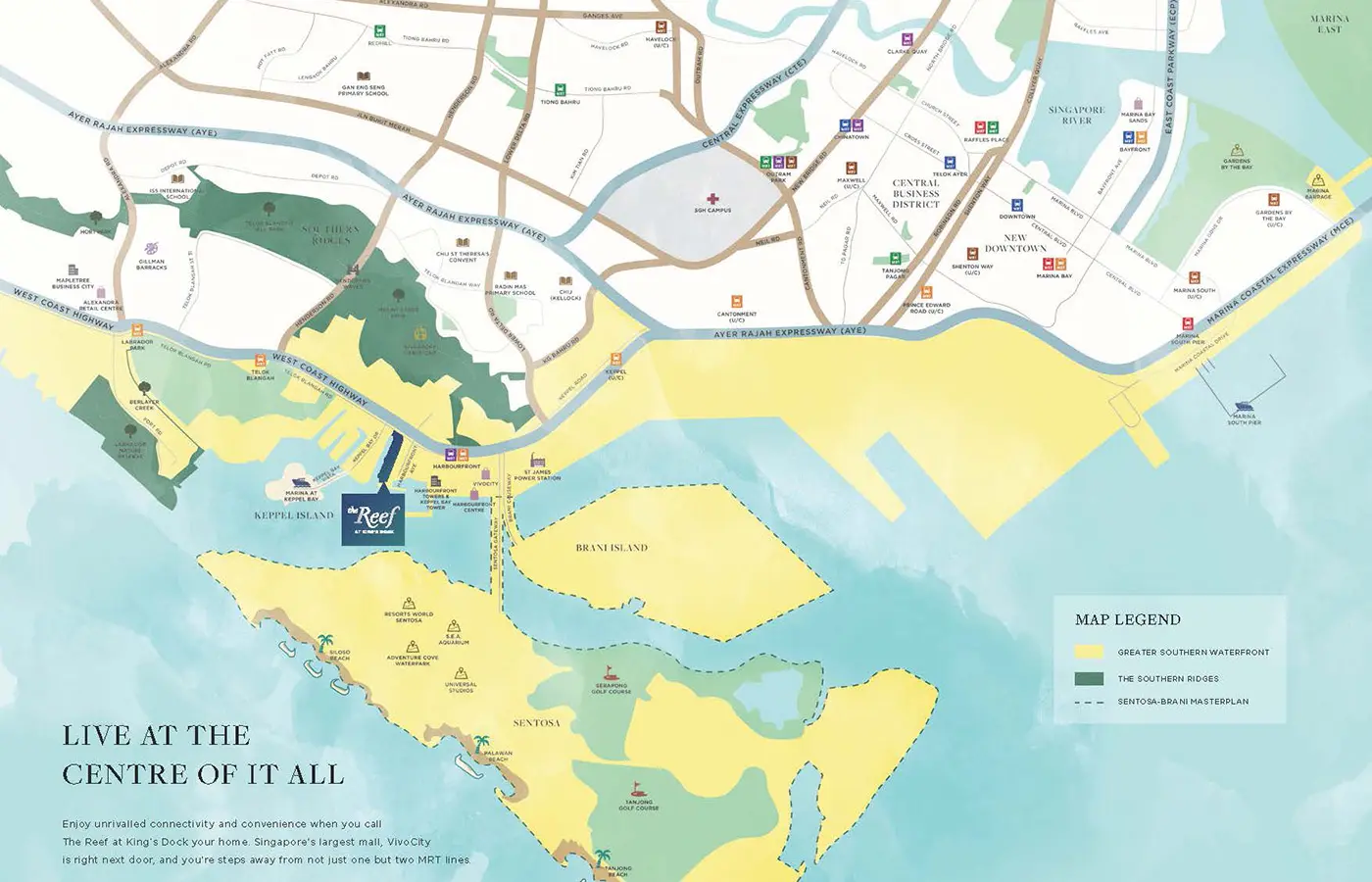 The Reef at King's Dock Condo Location - Location Map