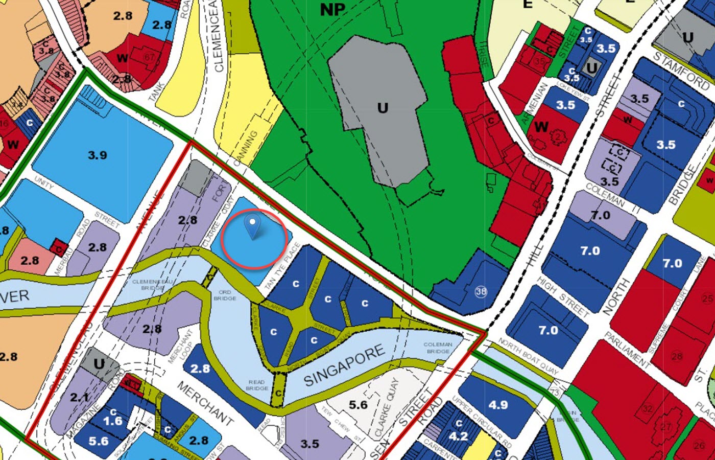 Canninghill Piers Condo Location - URA Master Plan Map