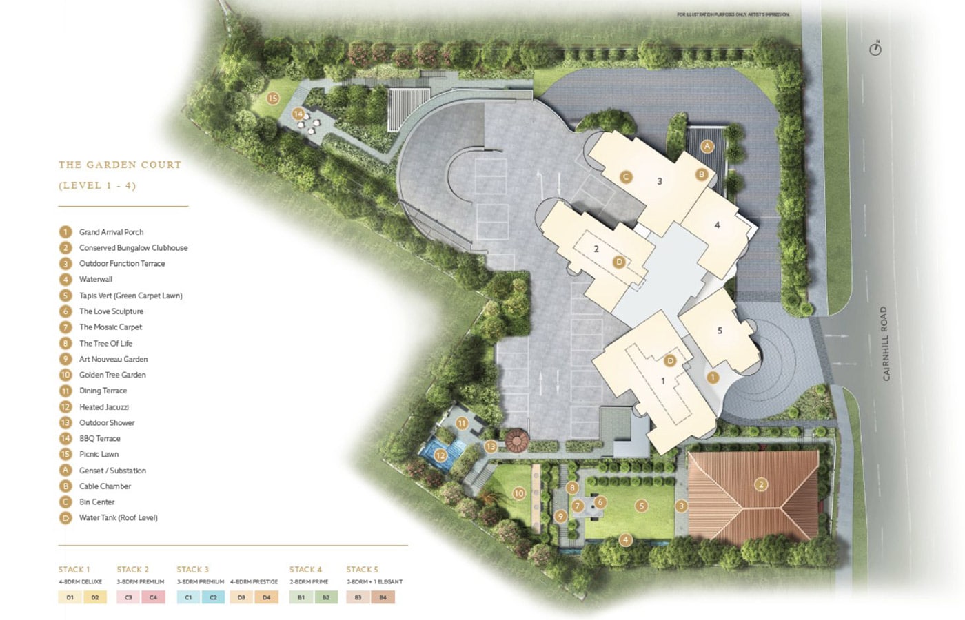 Klimt Cairnhill Condo Facilities - Site Plan (Level 1-4)
