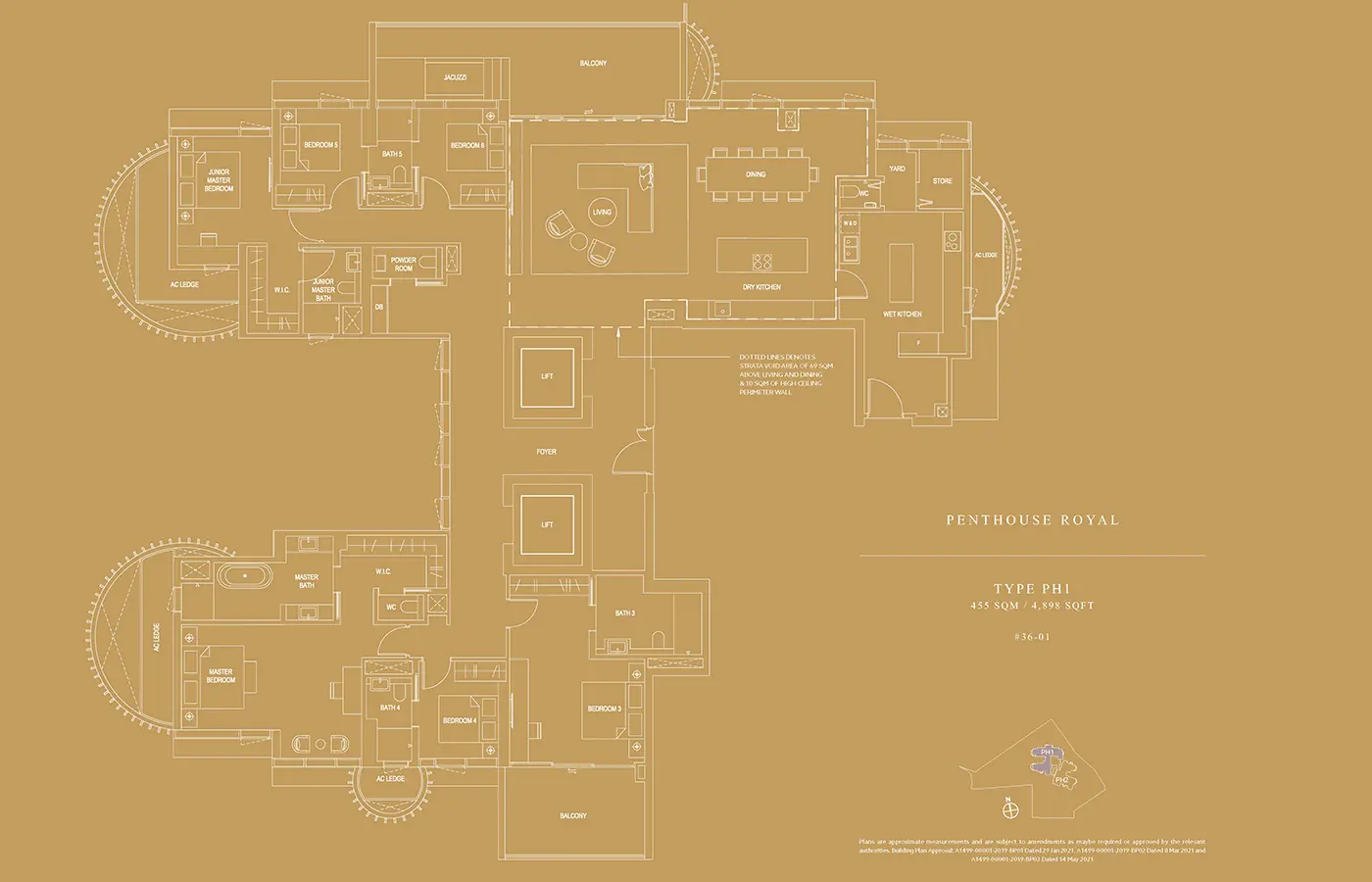 Klimt Cairnhill Condo Floor Plan - Penthouse Royal PH1