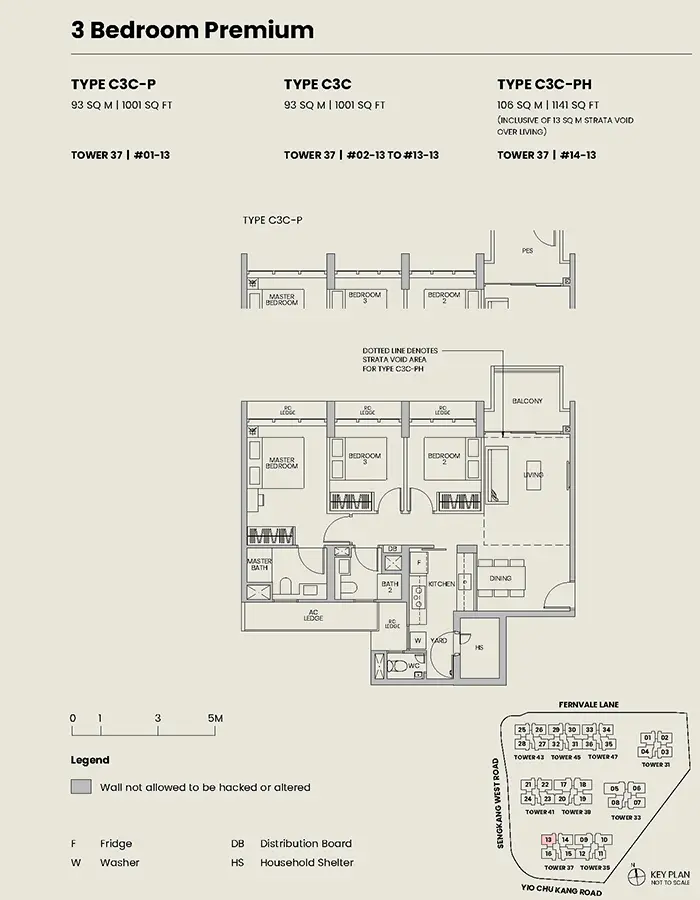 Parc Greenwich EC Floor Plan - 3 Bedroom Premium C3C