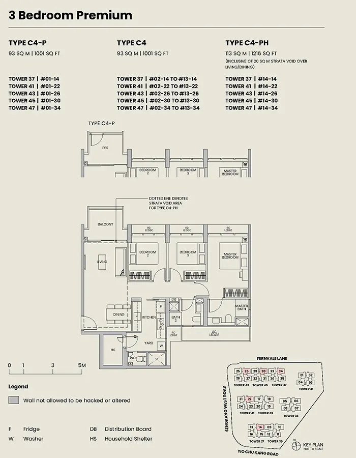 Parc Greenwich EC Floor Plan - 3 Bedroom Premium C4